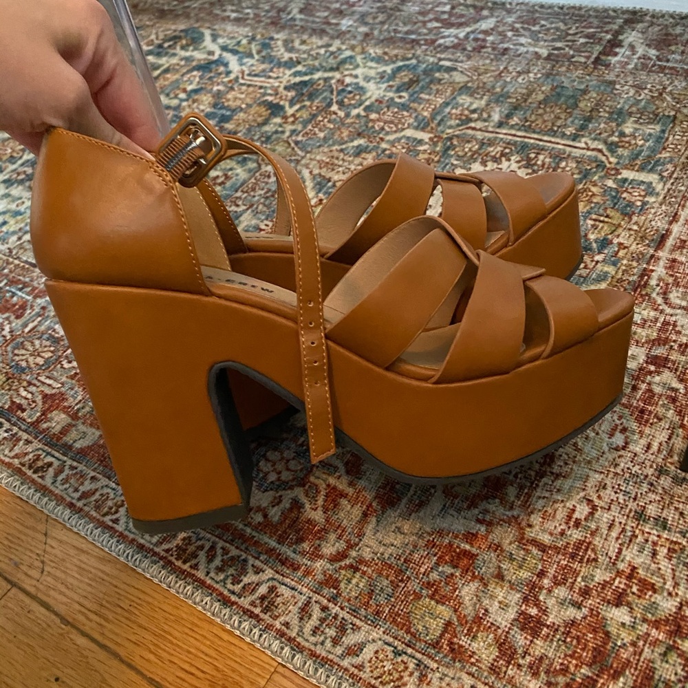 Platform vegan leather sandals